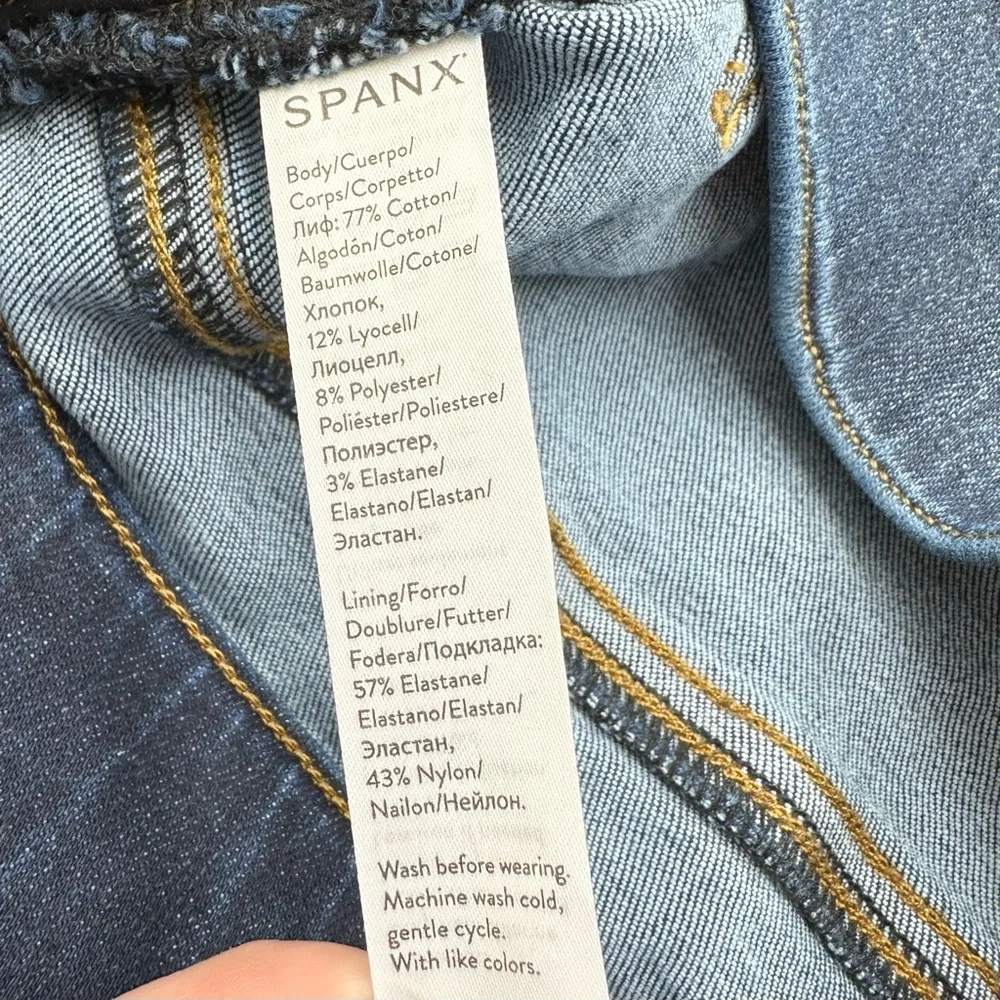 SPANX Cropped Flare Denim Stretch Jeans in Medium Wash - Picture 15 of 15